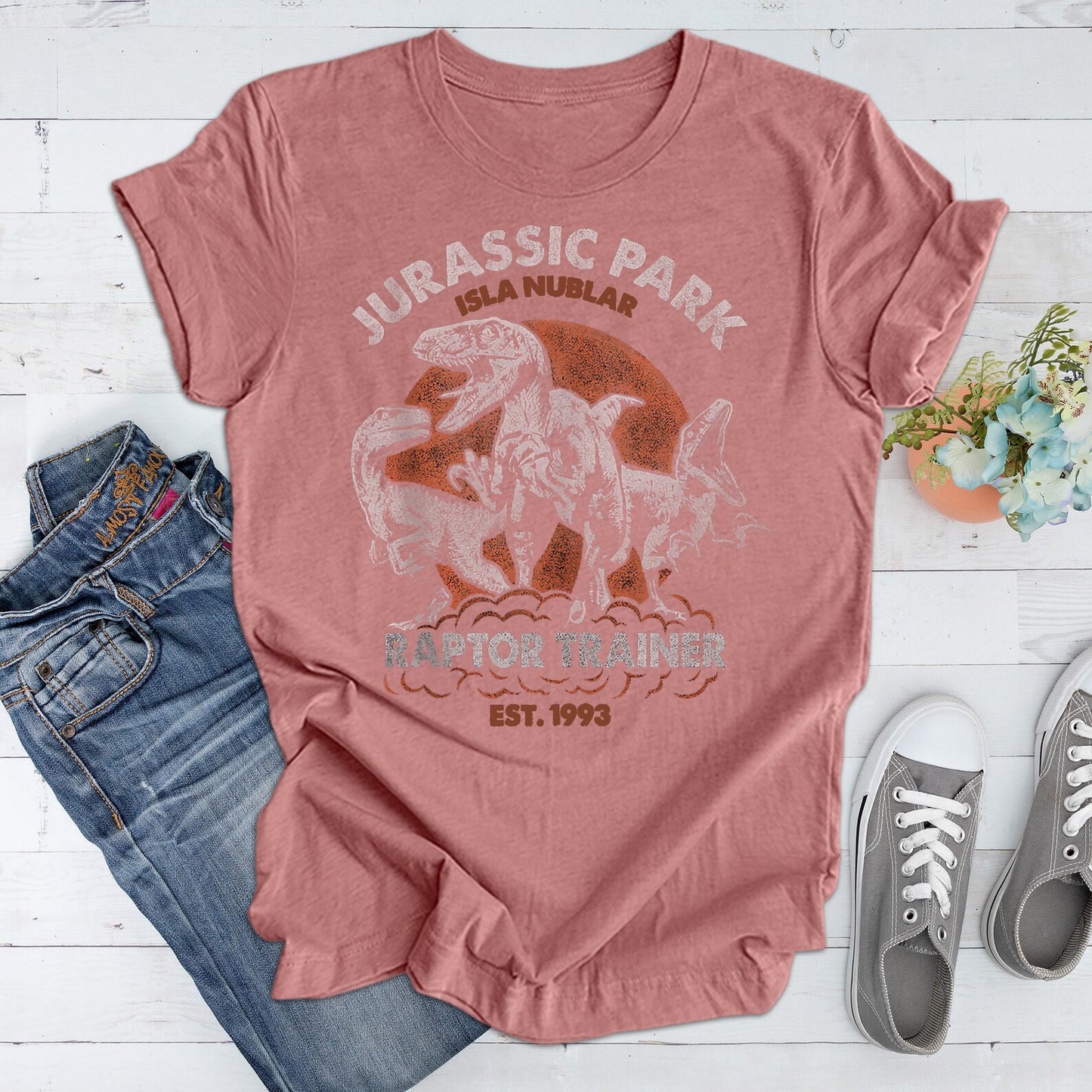 Jurassic Park Couple Shirt and tank Top, Raptor Trainer Est 1993 Shirt, Dinosaur T-rex Trip Tee, Tyrannosaurus Tee, Jurassic Park Adventure Racerback