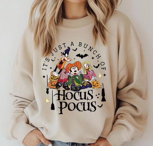 Mickey and Friends Halloween Sweatshirt, Disney Halloween Sweatshirt, Hocus Pocus Sweatshirt, Spooky Season Shirt, Disney Pumpkin Shirt Woman Sweatshirt