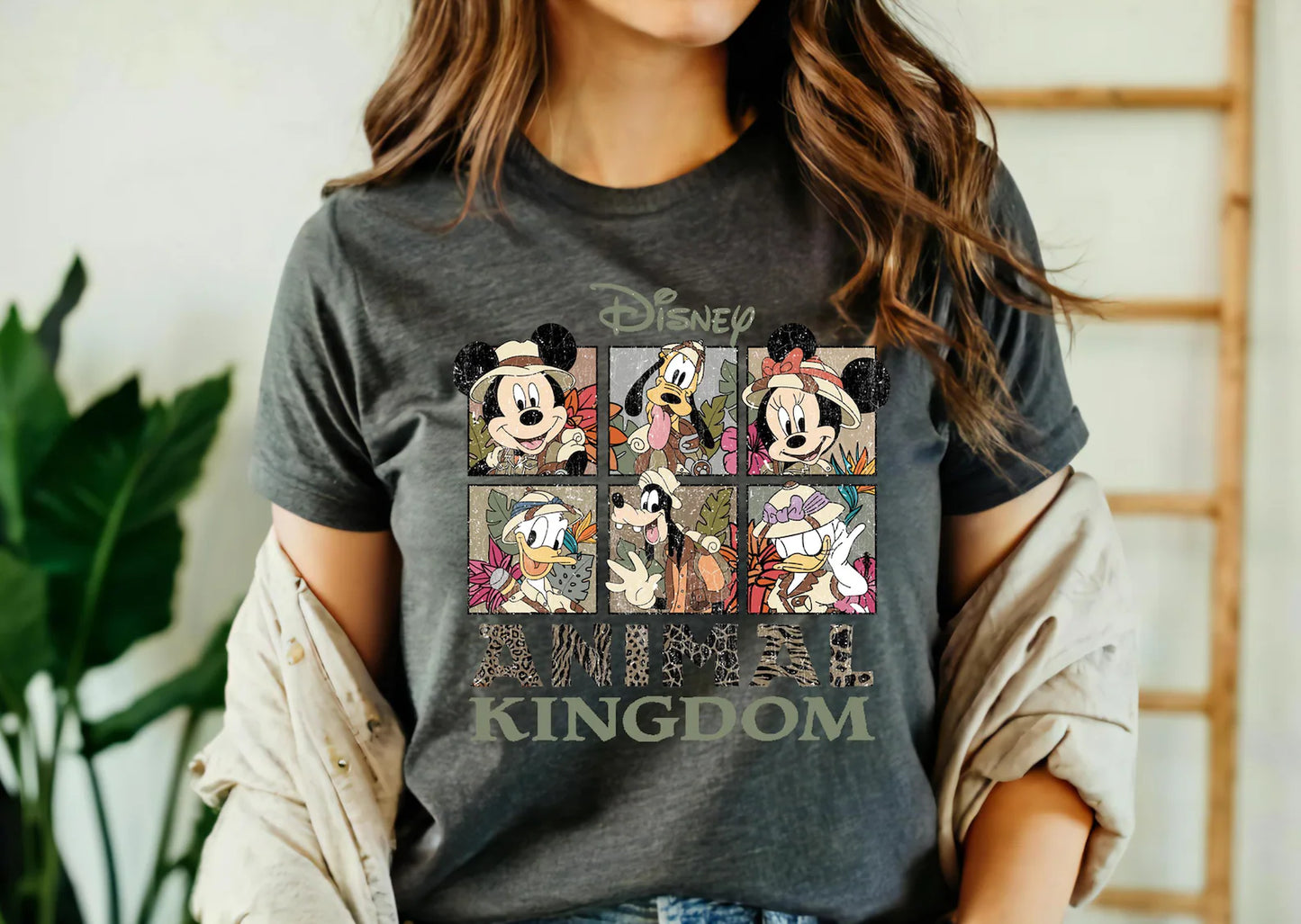 Animal Kingdom Shirt on Model, Safari Disney Vacation Outfit, Cute Matching Park Day Tee for Adults & Kids Woman T-Shirt