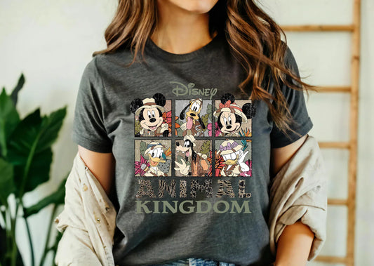 Animal Kingdom Shirt on Model, Safari Disney Vacation Outfit, Cute Matching Park Day Tee for Adults & Kids Woman T-Shirt