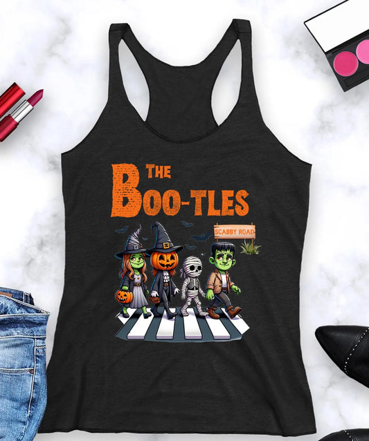 Halloween The Boo-tles Tank Top ,Funny Beatles Halloween Shirt ,Cute Scary Group Costume Tee, LOCT tee, Halloween Shirt For Family Racerback