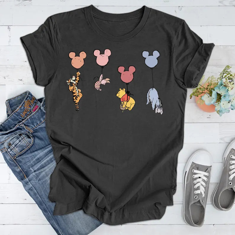 Pooh Balloons Shirt, Winnie The Pooh and Friends Shirt, Winnie The Pooh Shirt, , Disney Pooh T-Shirt, Cute Pooh Bear Shirt YOUTH