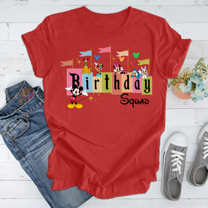 1st Birthday Girl Outfit, Disney Birthday Boy, Girl, Birthday Squad Disney Characters, Disney Clothing For Toddlers YOUTH
